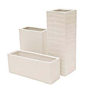 4 x 12 Satin White Ceramic Cube