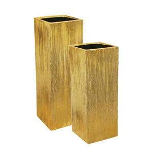 4.5 x 14 Gold Etched Ceramic Cube