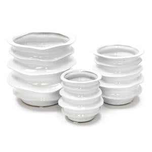 6.5 Glossy White Ceramic Vase