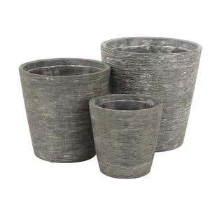 5.25 x 5 Silver Ceramic Pot