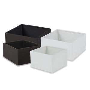 8 x 8 x 4 Satin White Ceramic Cube