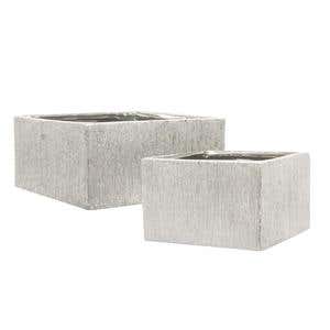 8 x 4 Silver Etched Ceramic Cube