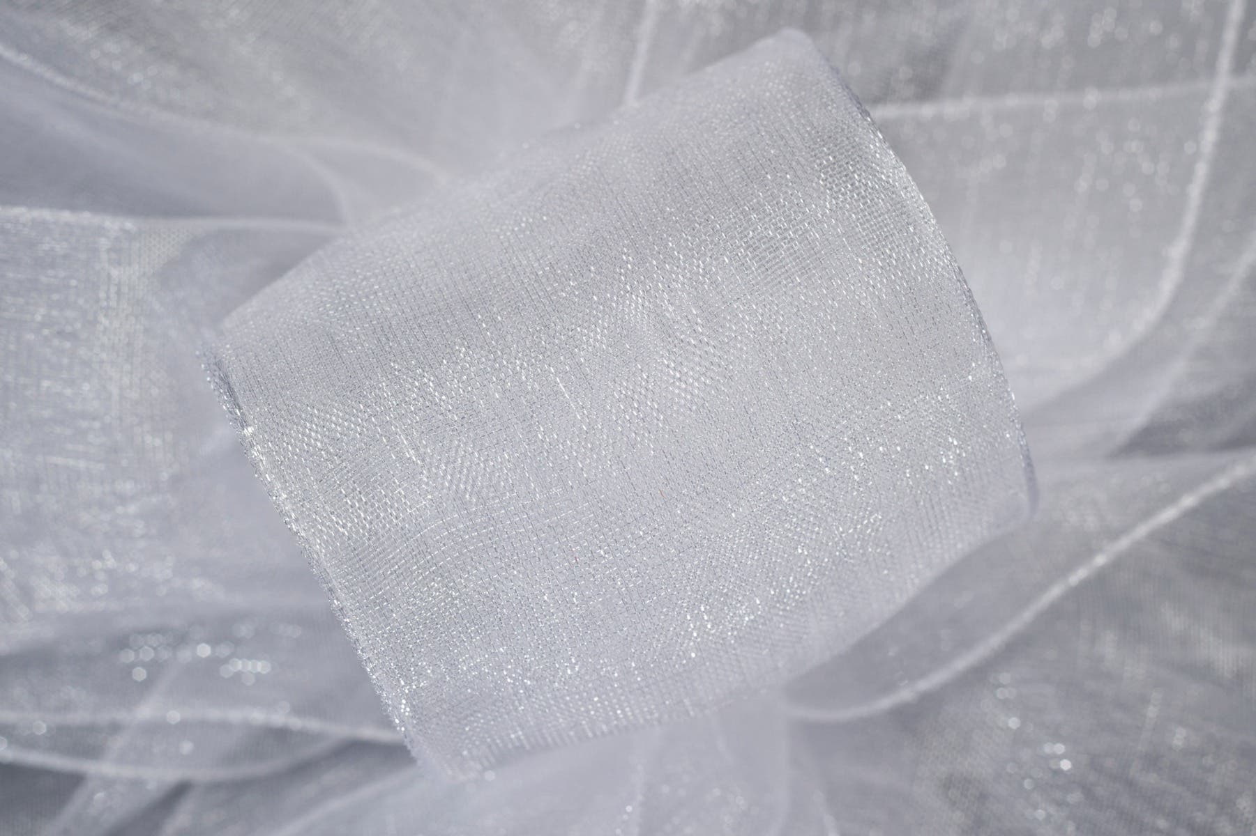 #9 White Chiffon Ribbon, 100-Yards
