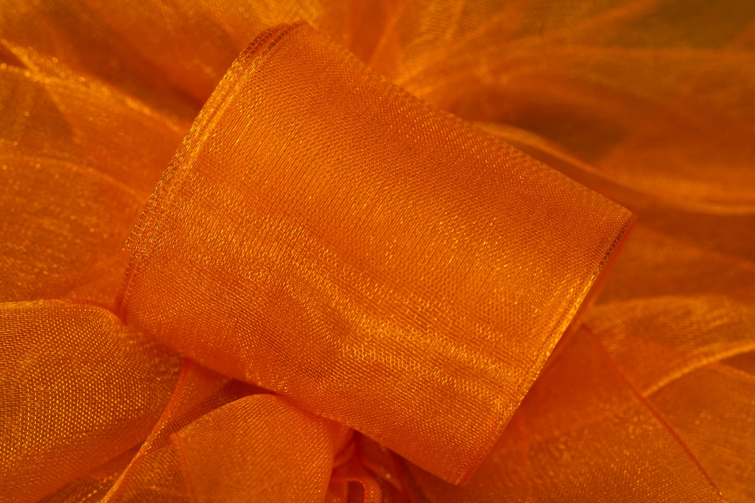 #9 Orange Chiffon Ribbon, 100Yds