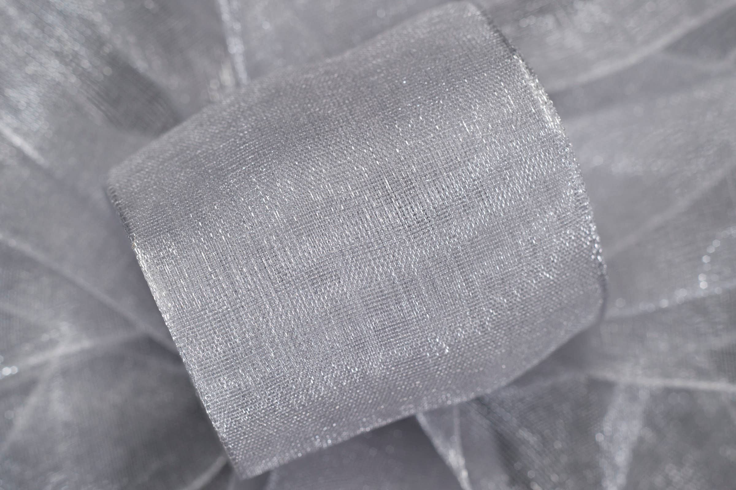 #3 Silver Chiffon Ribbon, 100-Yards