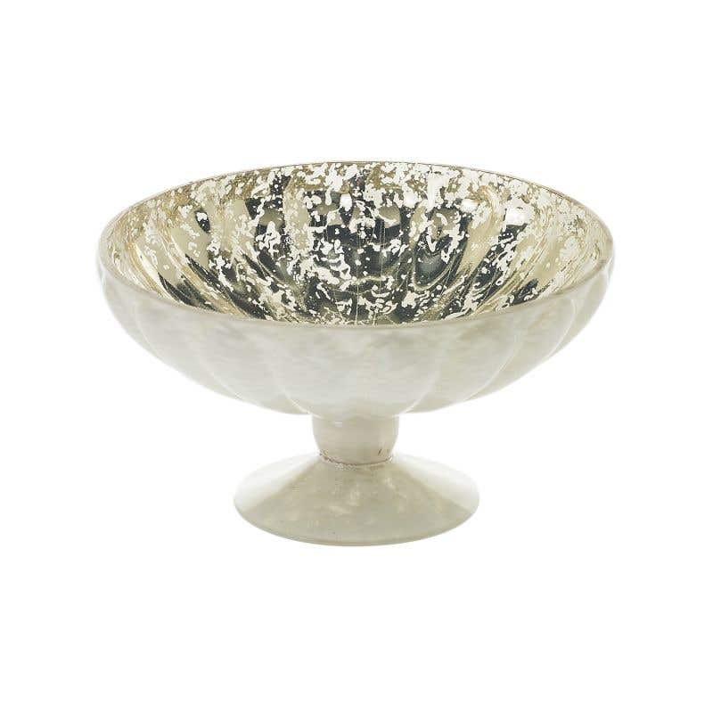 7x3.75 White Chiara Glass Compotes, 12