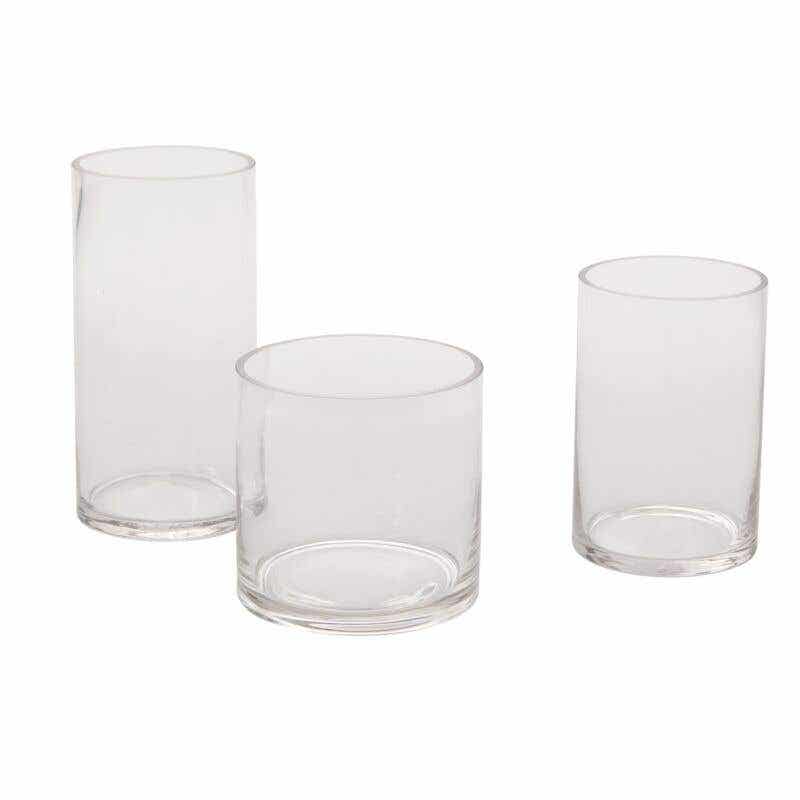 4 x 6" Clear Cylinder Vases, 24-Case