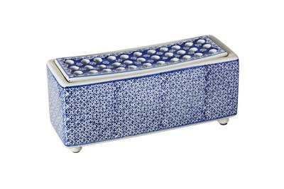 11 x 5 Blue Petal Flower Arranger, 6-Case