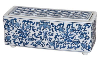 11 x 5 Blue and White Longlife Flower Arranger, 6-Case