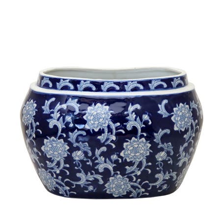 12 x 8.5 Blue Longlife Oval Planter, 4- Case