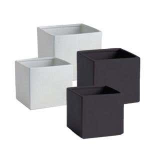 6.5 x 6 Satin White Ceramic Cube