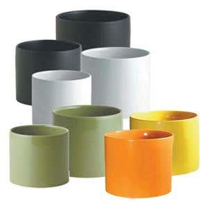 6.5 x 7 White Satin Ceramic Pot