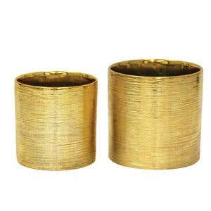 6 x 6 Gold Etched Ceramic Cylinder