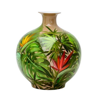 15 x 17 Green Hand-painted Bottle, 1-Case