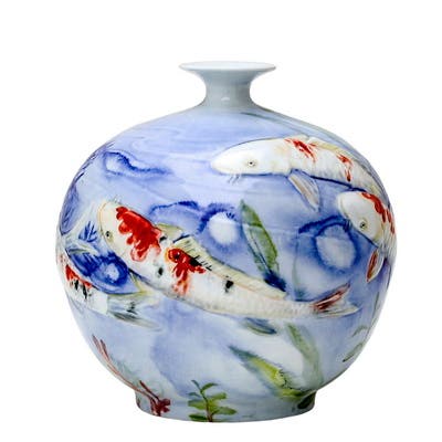 11 x 11 Multi-Color Fish Bottle Vase, 1-Case