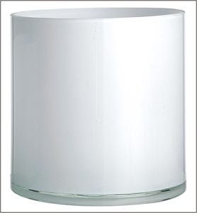 6 x 6 White Glass Cylinder