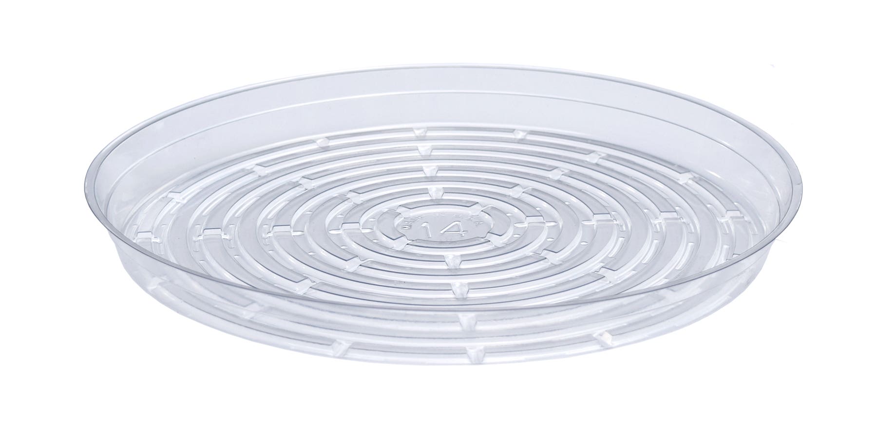 14" Clear Vinyl Plant Saucer, 25-Bag