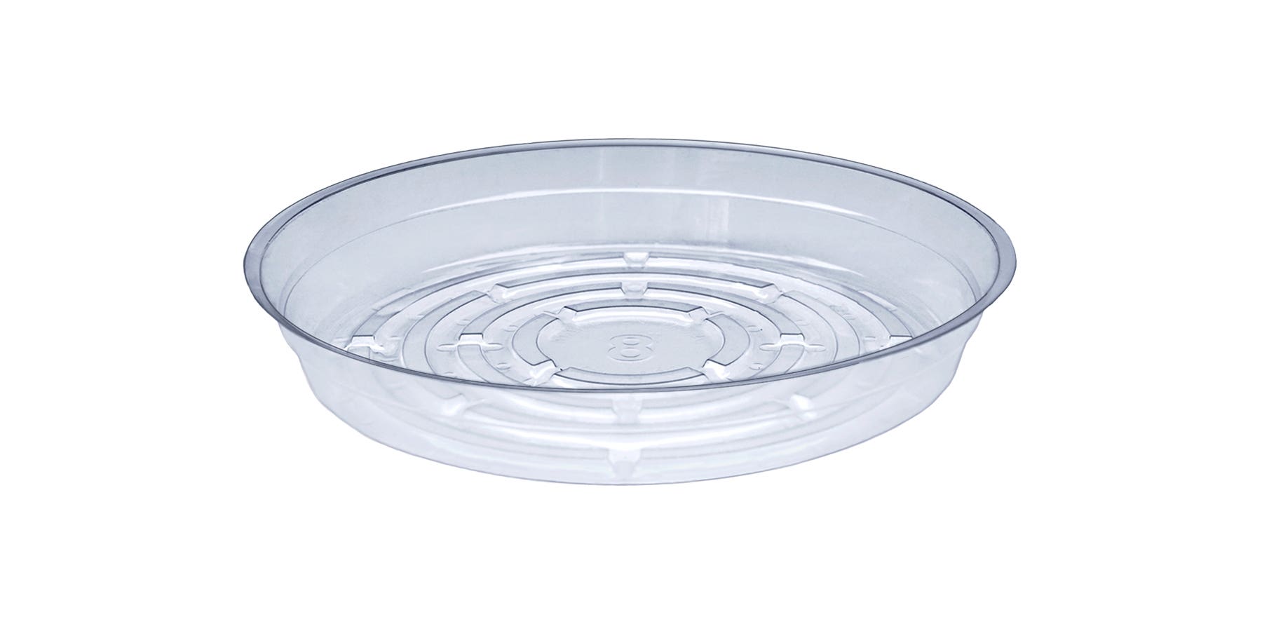 8" Clear Vinyl Plant Saucer, 50-Bag