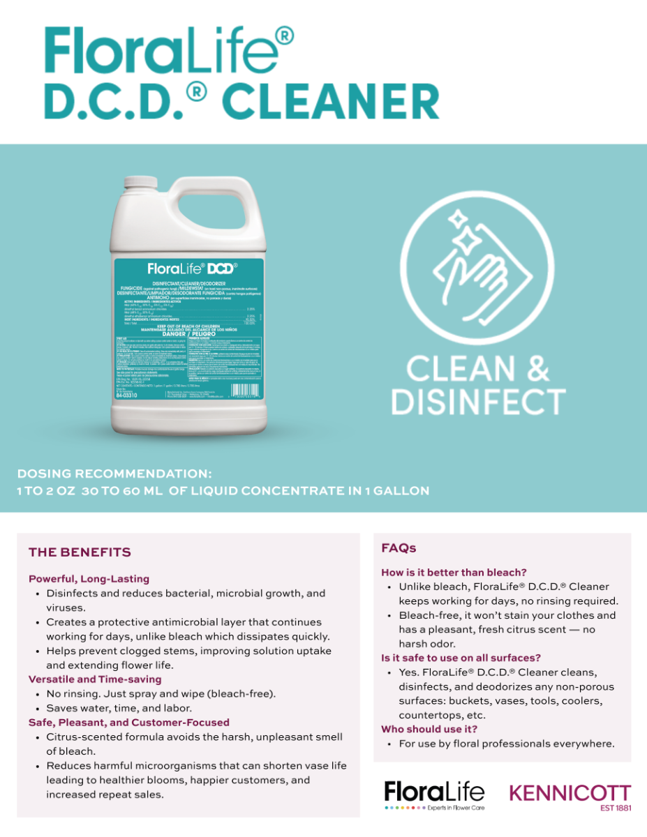 D.C.D Cleaner 1 Gallon Product Guide