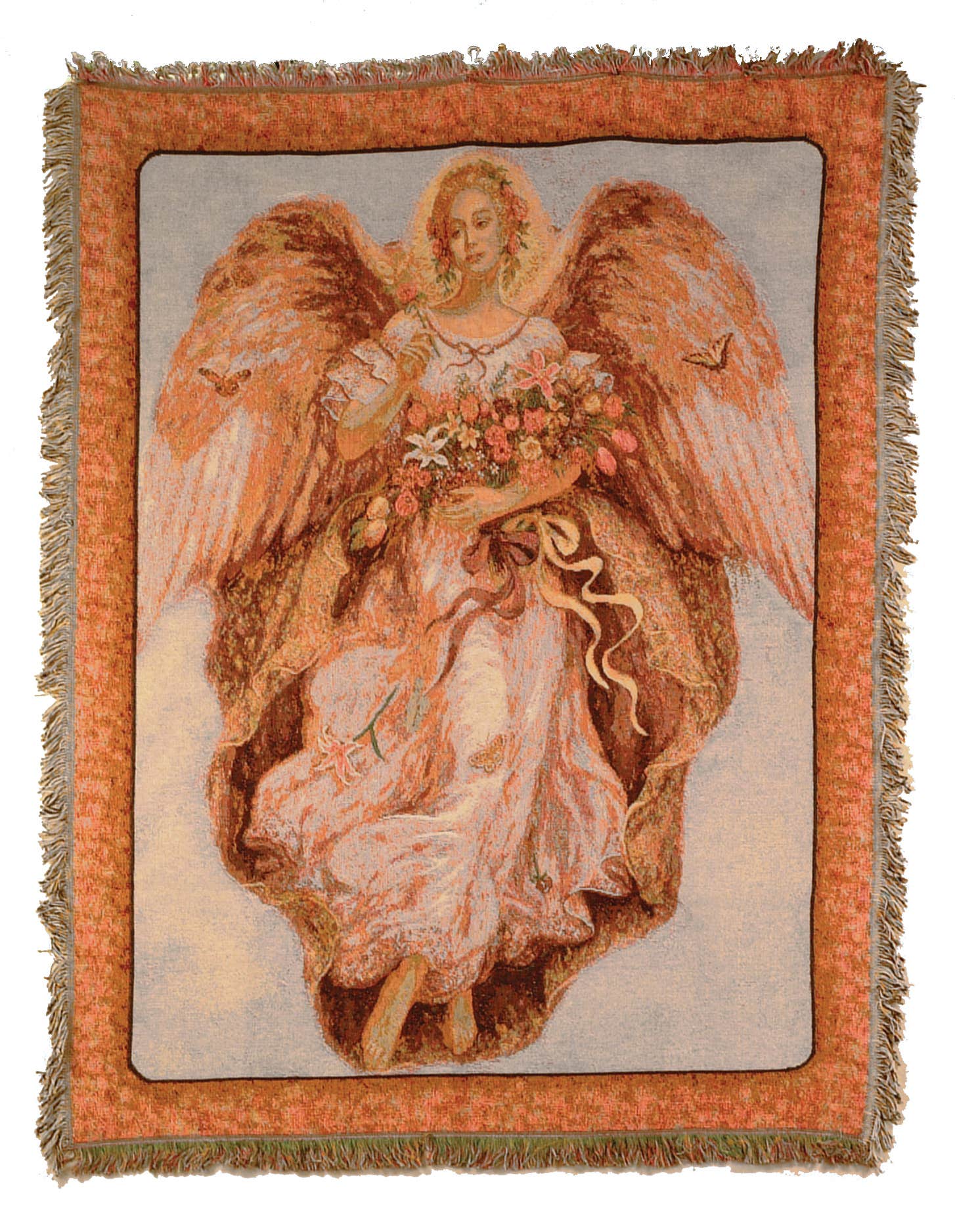 4 x 5' Angel With Flowers Blanket