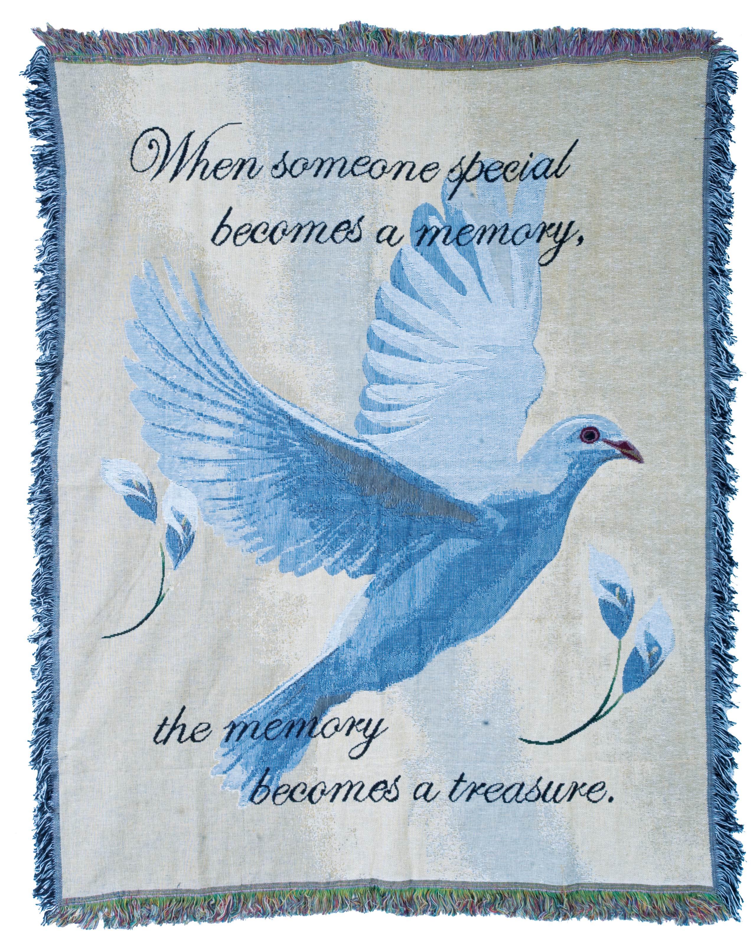 4 x 5' White Dove Blanket