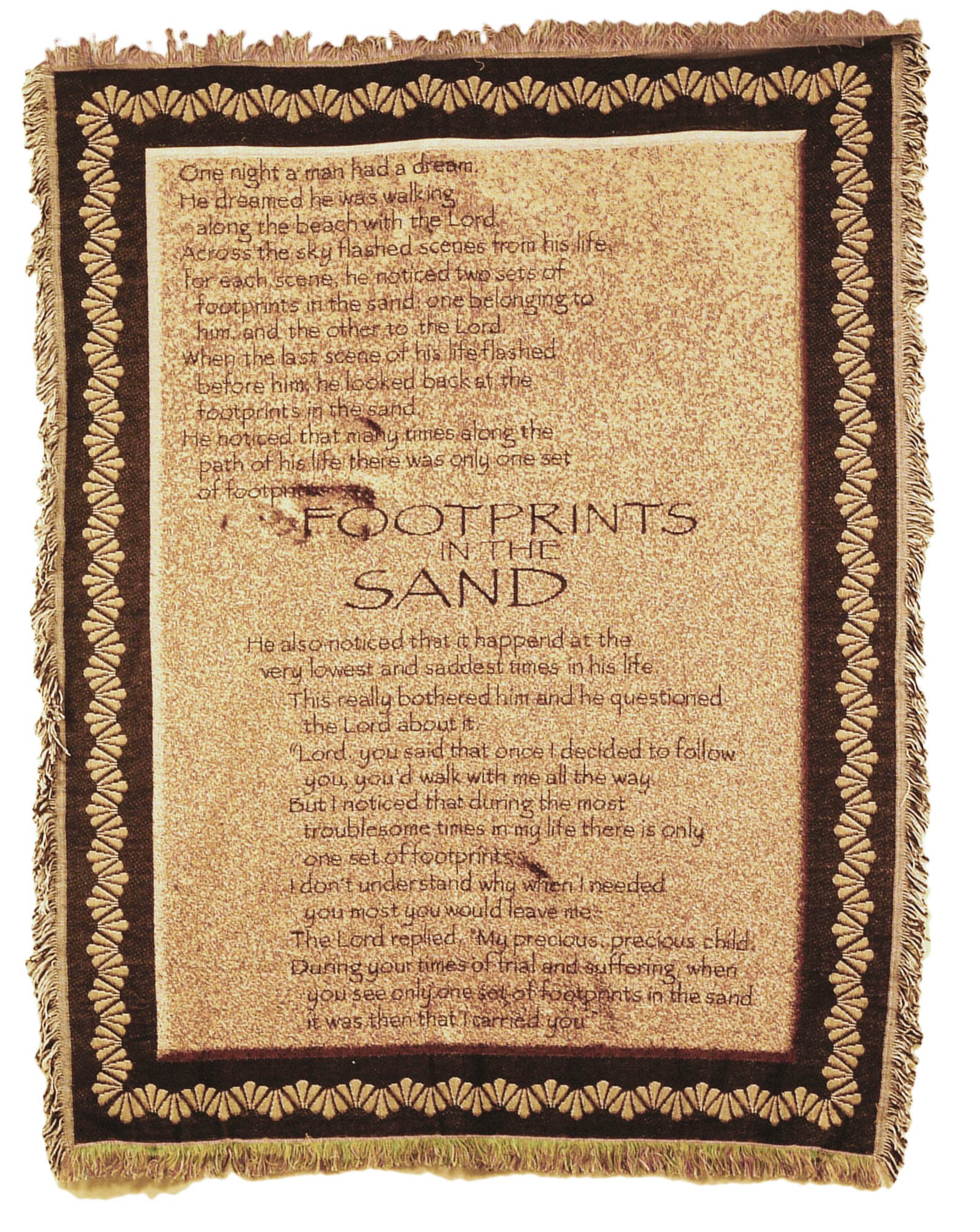 4 x 5' Footprints In The Sand Blanket