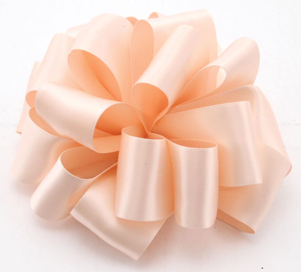 #3 Peach Double Face Satin Ribbon, 50Yds