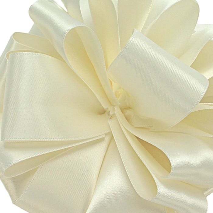 #9 White Double Face Satin Ribbon, 50Yds