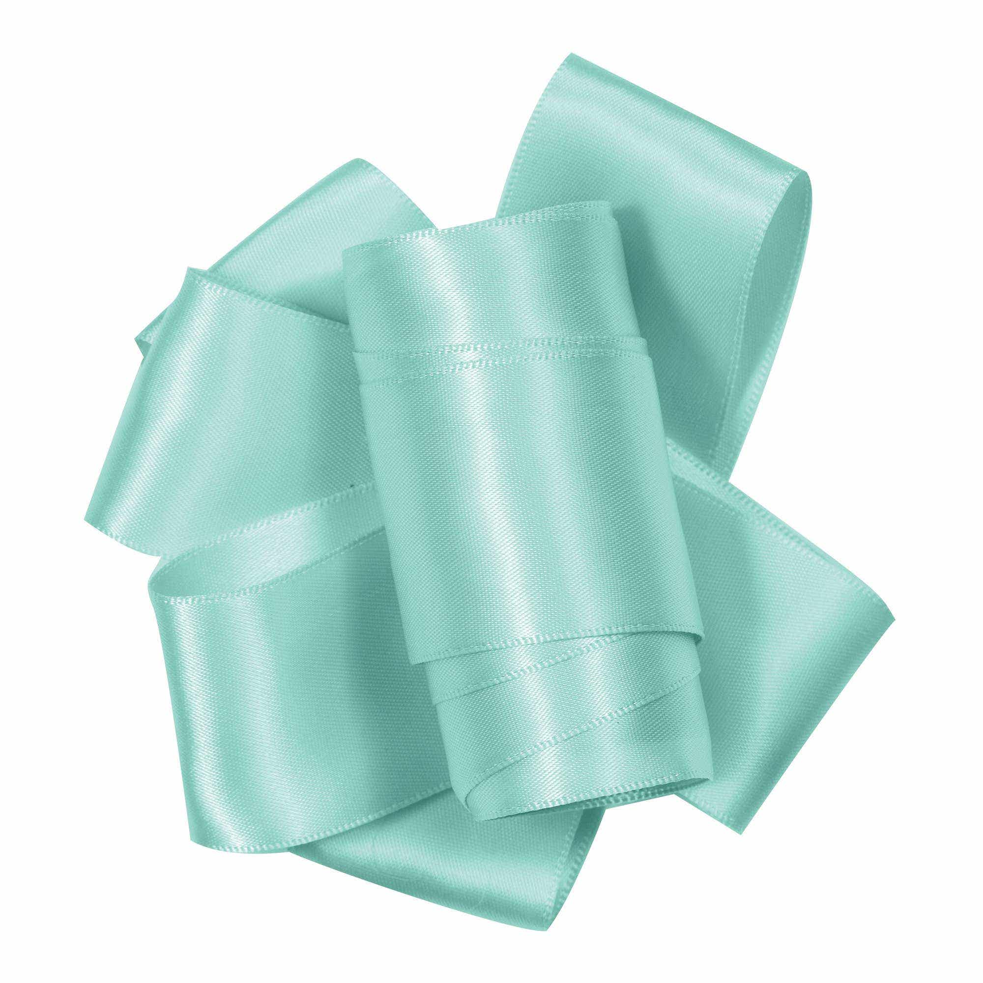 #9 Aqua Double Face Satin Ribbon, 50-Yds