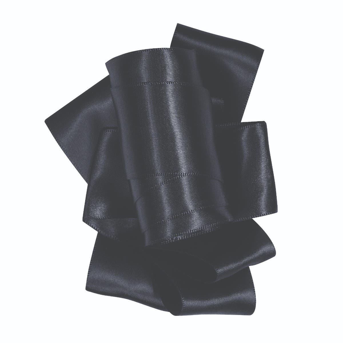 #1 Black Double Face Satin Ribbon