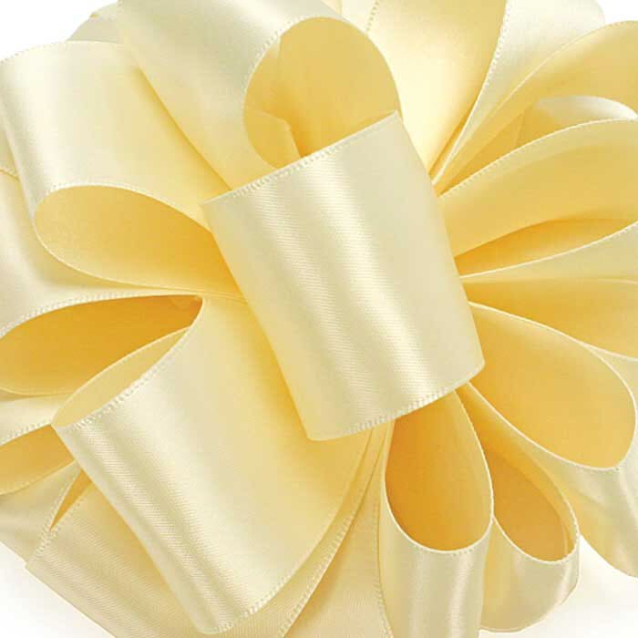 #9 Cream Satin Double Face Ribbon, 50Yds