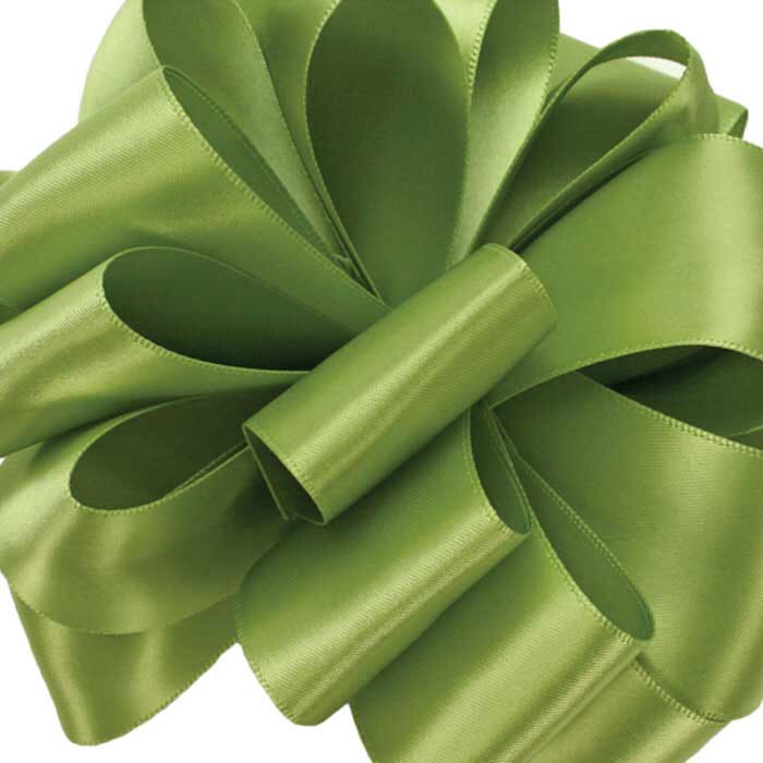 #3 Green Double Face Satin Ribbon, 50Yds