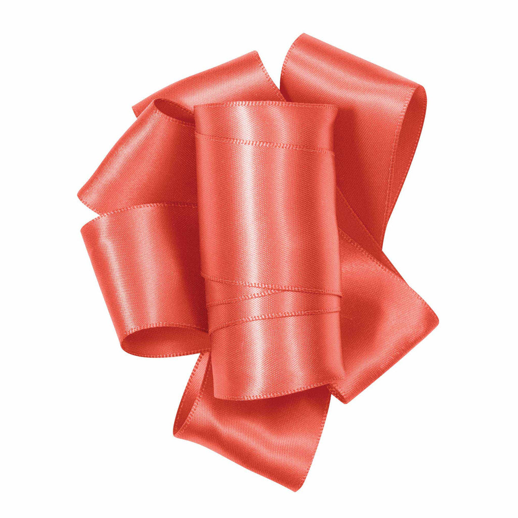 #3 Coral Double Face Satin Ribbon, 50Yds
