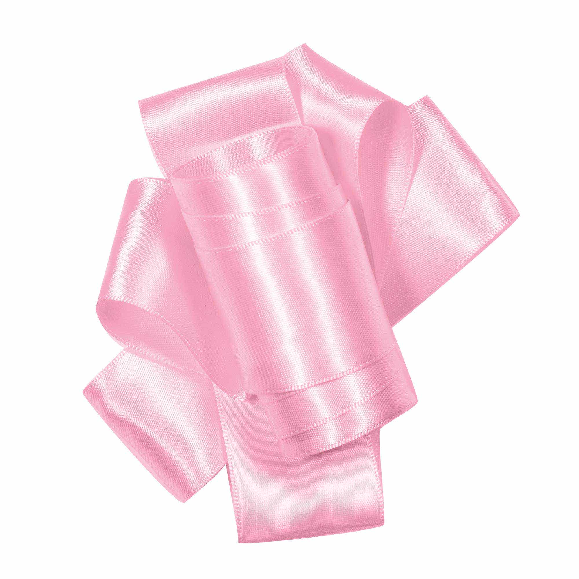 #3 Pink Double Face Satin Ribbon, 50Yds