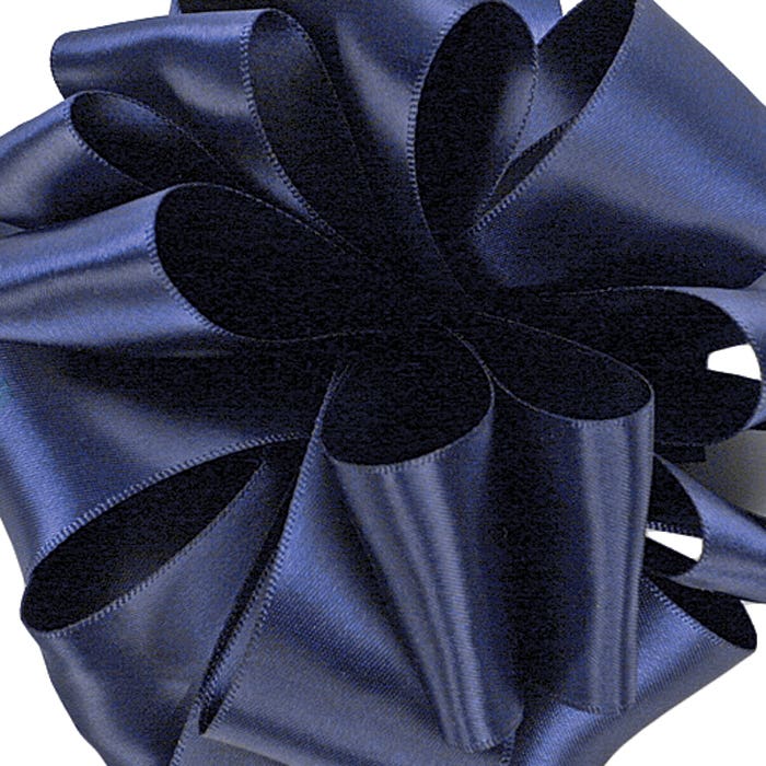 #3 Blue Double Face Satin Ribbon, 50-Yds