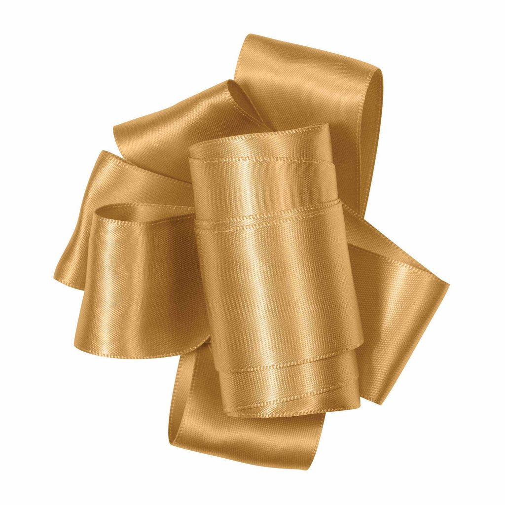 #9 Gold Double Face Satin Ribbon, 50Yds