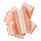 #3 Peach Double Face Satin Ribbon, 50Yds