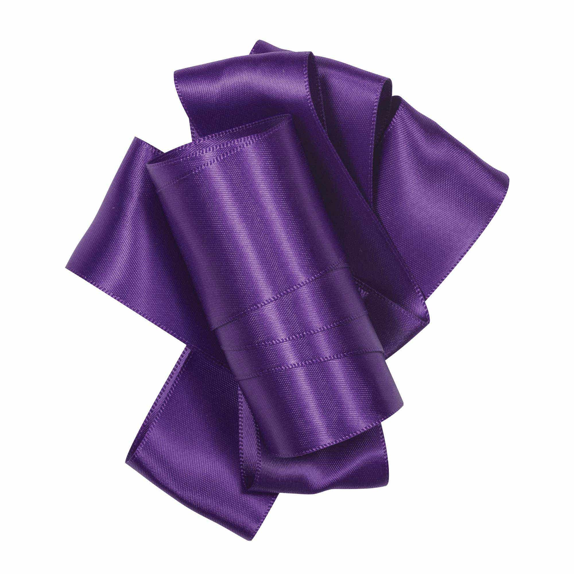 #3 Purple Double Face Satin Ribbon