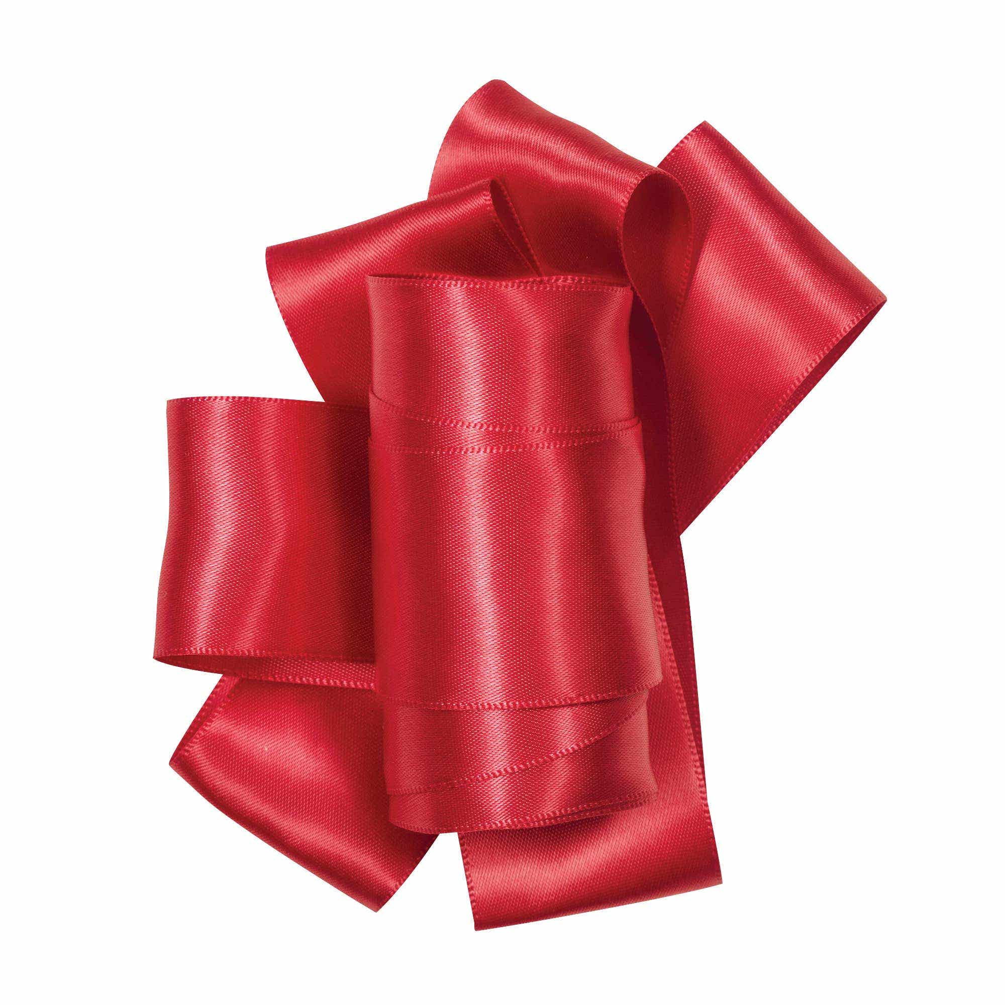 #1 Red Double Face Satin Ribbon, 100Yds