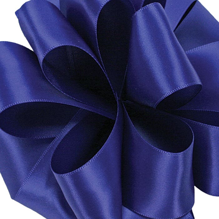 #9 Blue Double Face Satin Ribbon, 50-Yds