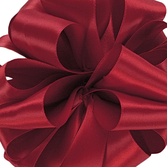 #9 Red Double Face Satin Ribbon, 50-Yds