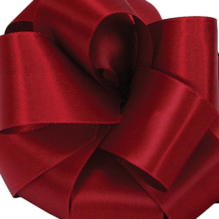 #9 Red Double Face Satin Ribbon, 50-Yds