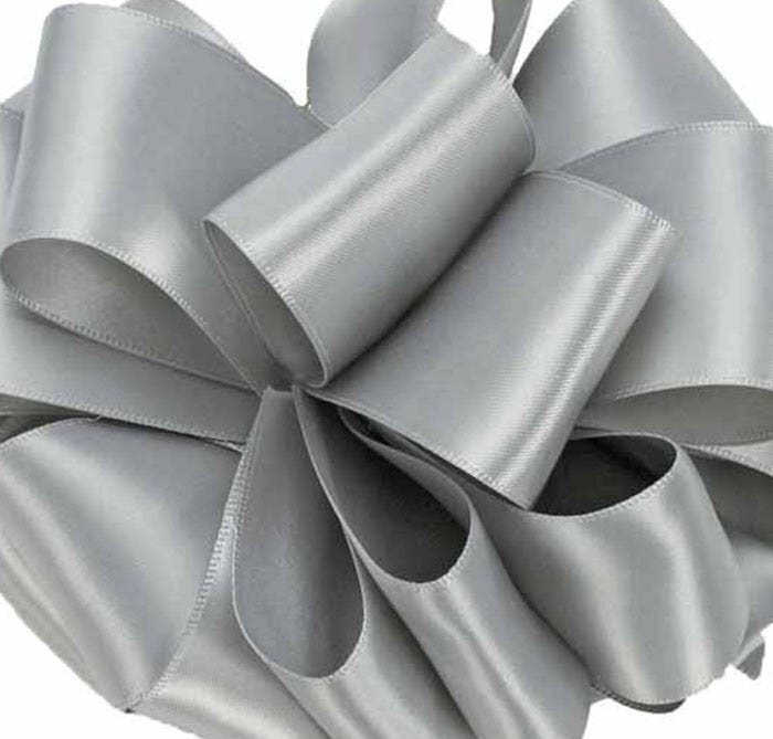 #3 Silver Double Face Satin Ribbon