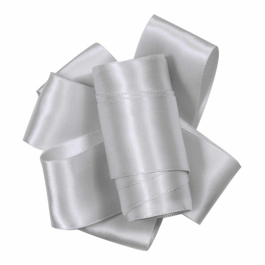 #9 Silver Double Face Satin Ribbon