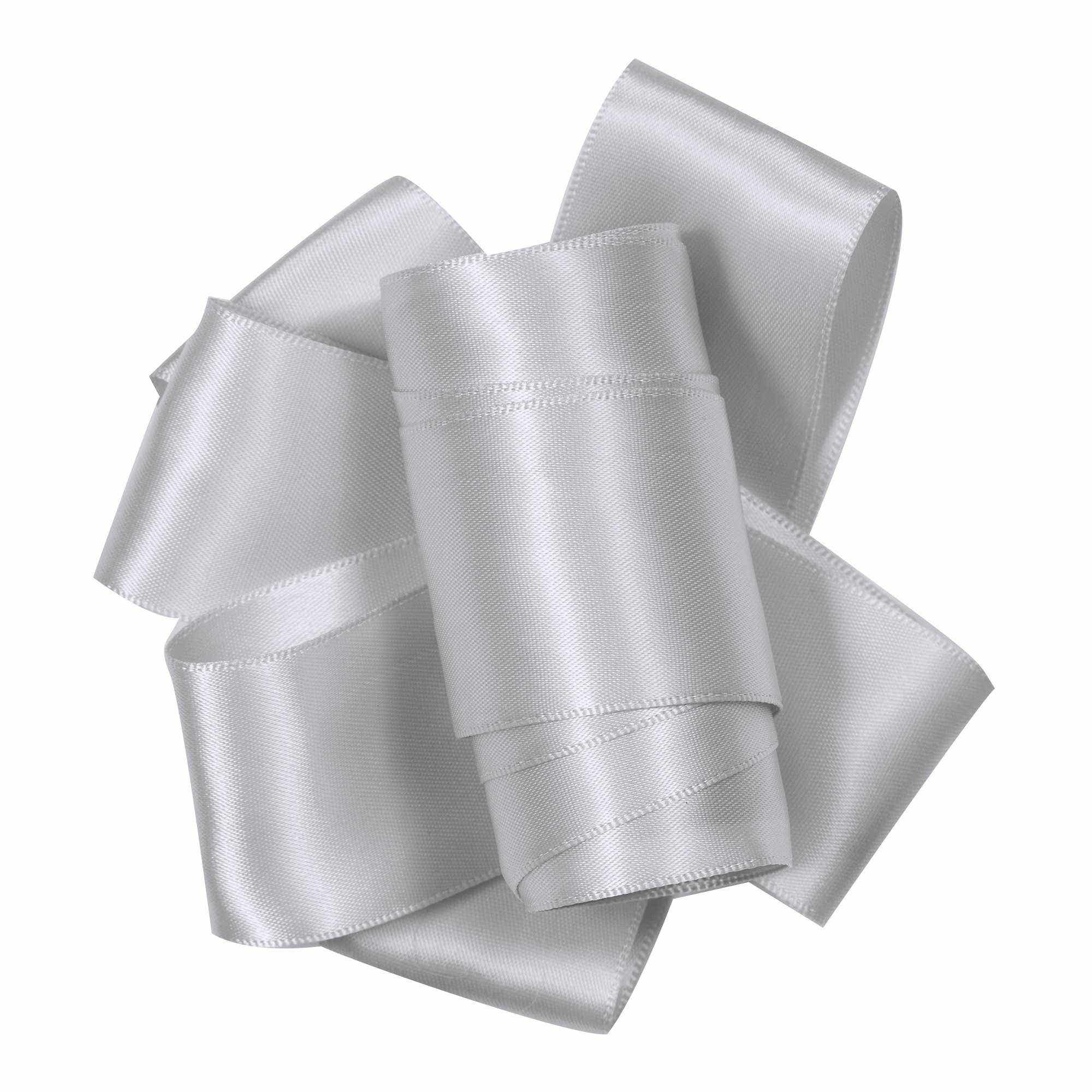 #9 Silver Double Face Satin Ribbon