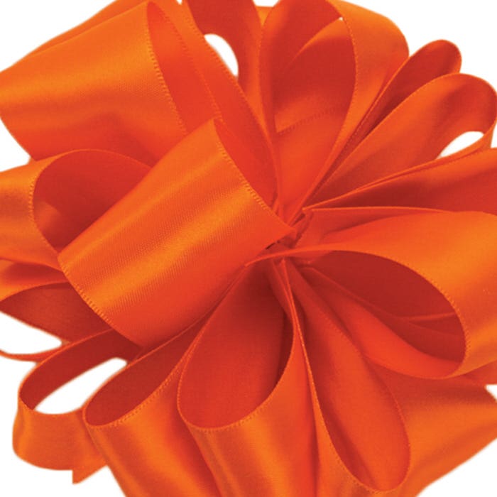 #3 Orange Double Face Satin Ribbon