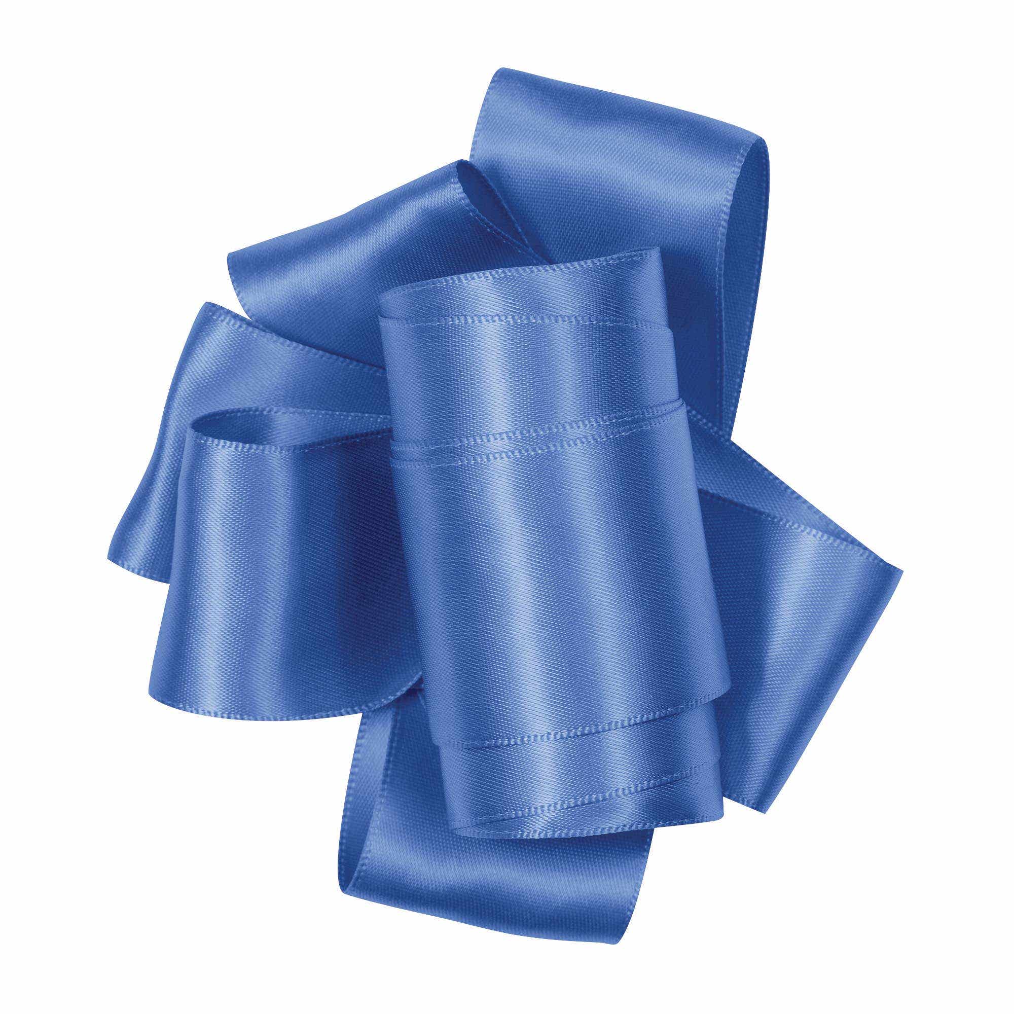 #9 Blue Double Face Satin Ribbon, 50-Yds