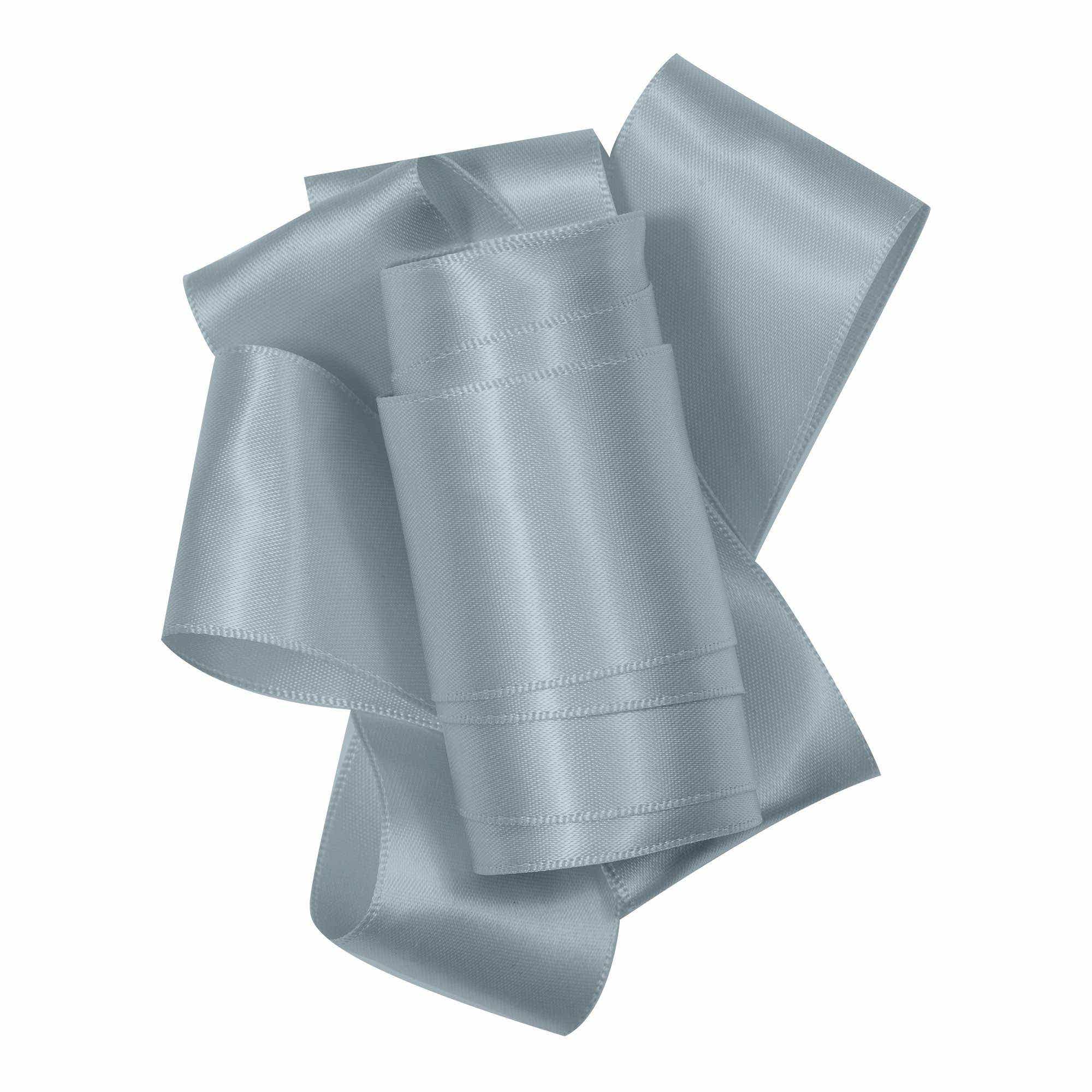 #9 Gray Double Face Satin Ribbon, 50-Yds