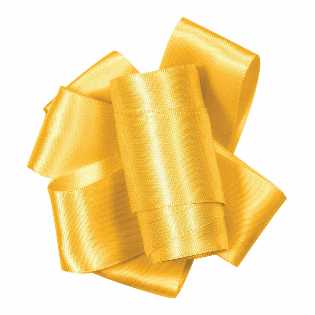 #9 Yellow Double Face Satin Ribbon