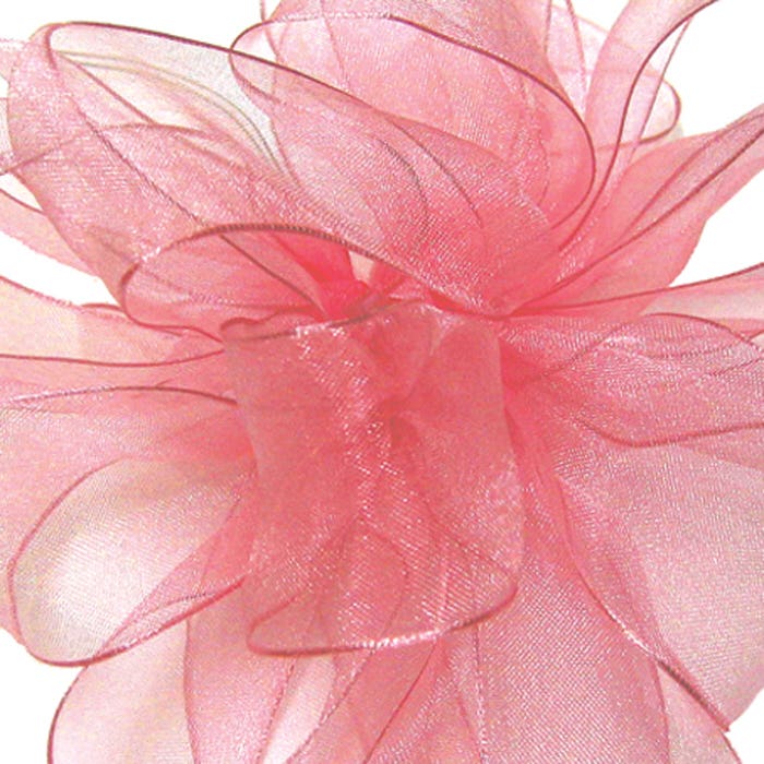 #3 Light Pink Sheer Wired Ribbon, 25-Yds